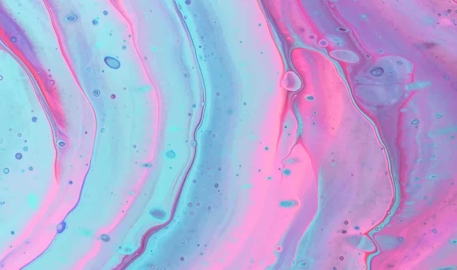 Abstract image, blue and pink waves
