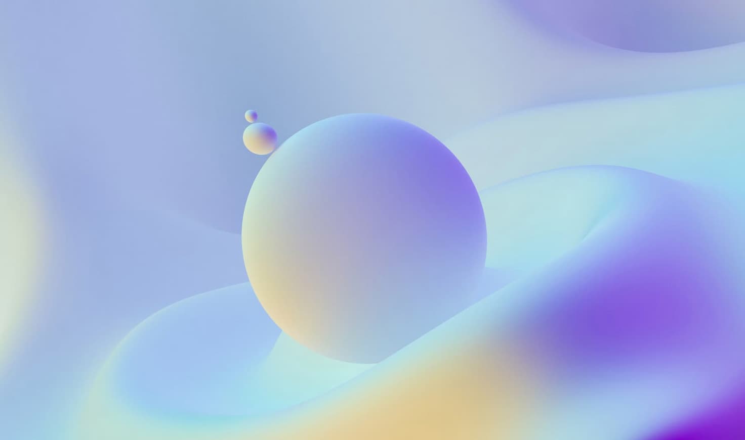 Abstract image representing a very smooth kind of liquid with a drop in movement